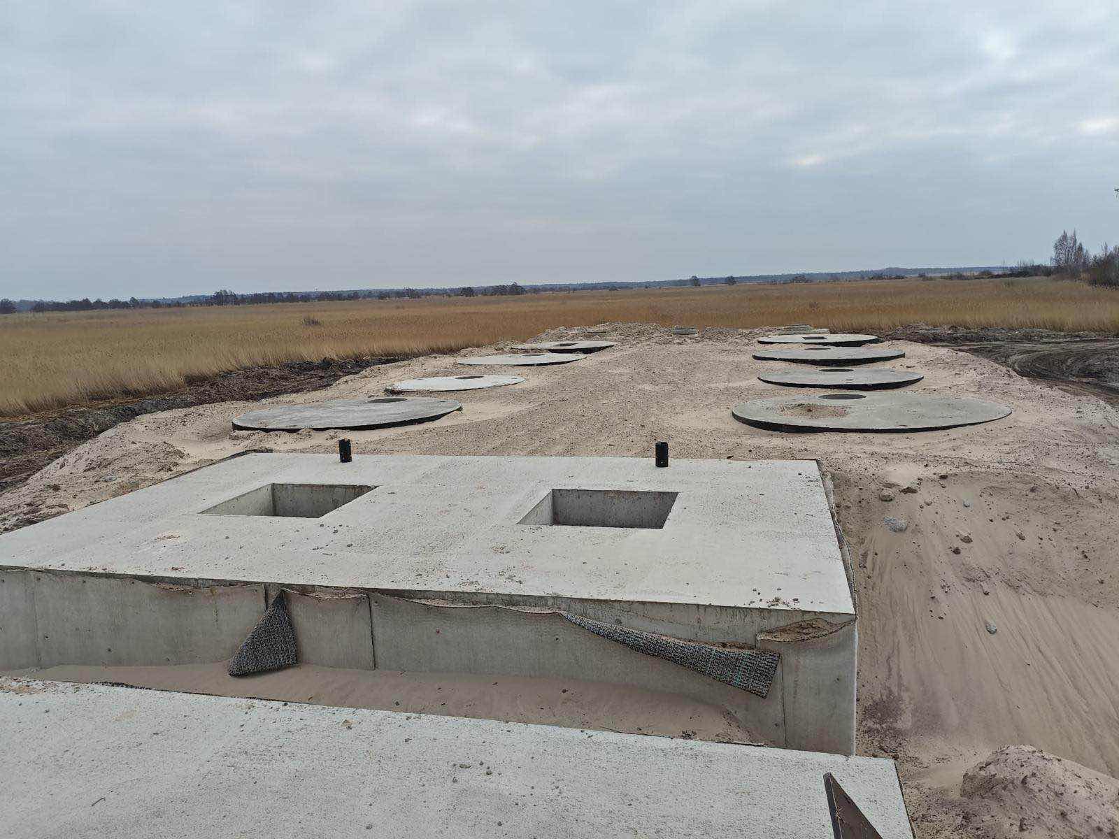Pipe and chamber installation works