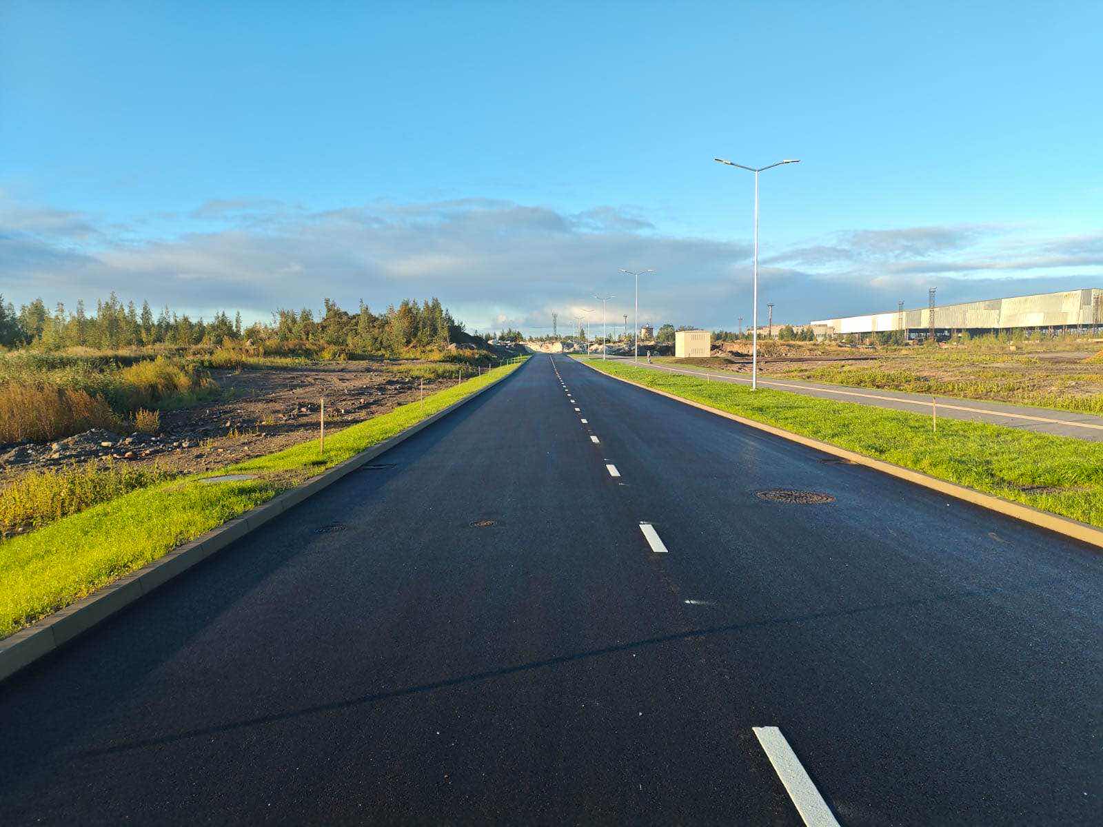 Road base preparation works