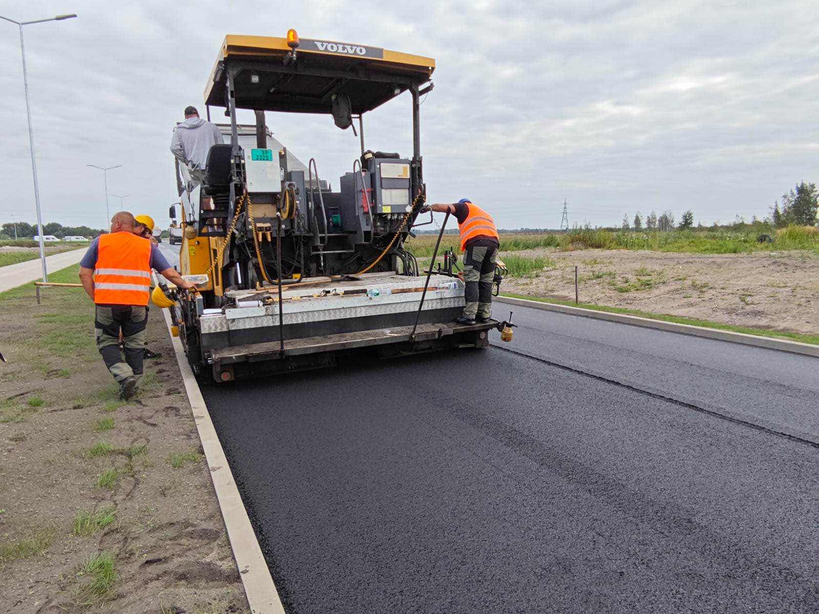 Municipal road construction works